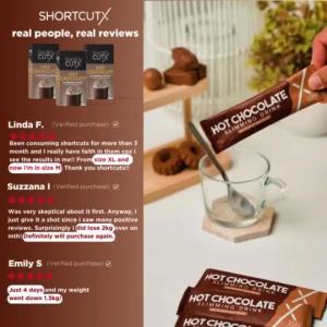 Shortcutx Hot Chocolate Slimming Drink 7 Sachets Tasty Low Calorie Cocoa Weight Loss Supplement Natural Herbal Detox Beverage For Daily Body Fat Management