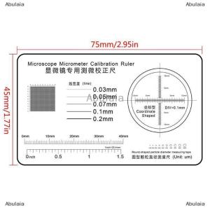 [COD] Abulaia ไม้บรรทัดกล้องจุลทรรศน์ไมโครมิเตอร์การสอบเทียบสไลด์บรรทัดความกว้างเส้นผ่าศูนย์กลางอนุภาค