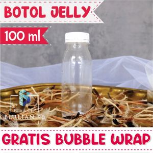FREE BUBBLE WRAP - Botol Jelly Tebal 100 ml Isi 90 pcs 12 GR - Botol Plastik Air Zam Zam - Botol Kemasan Air Zam Zam Jelly Jus Kopi