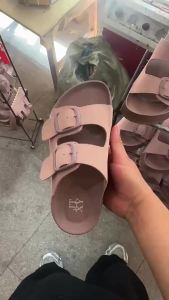 Bebealy Women Slippers With A Buckle Womens Shoes New Summer Casual Slippers Retro Trend Beach Slippers Round-headed Flip-Flops2026