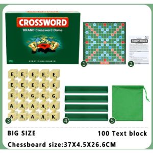 Oldlaiben Scrabble Word Matching Crossword Board Game Word Game Letter Game Kids Puzzle Educational Toys