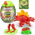 Smashers Mini Jurassic สว่างขึ้นไข่ไดโนเสาร์โดย ZURU, Stegosaurus,ไข่สะสม,ภูเขาไฟ,ฟอสซิลของเล่น,ไดโนเสาร์ของเล่น,T-Rex สำหรับเด็กผู้ชายและเด็ก, (Stegosaurus). 
