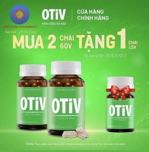 Combo 2 hộp OTIV bổ não 60 viên tặng 1 hộp 15 viên giúp cải thiện mất ngủ hiệu quả và an toàn