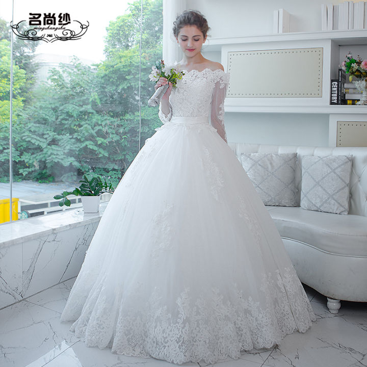 sachin and babi light blue dress Aline09Liliana , Illusion neckline + delicate lace sleeves + soft  champagne glowromantic, elegant, and ultra photo-friendly. This Korean  dress is perfect for brides who want a timeless look with