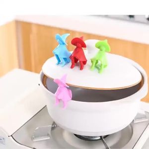 Penyangga Penutup Periuk Anti Melimpah Alat Dapur Kreatif untuk Mengangkat Penutup Periuk