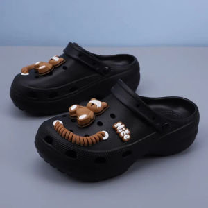 [Free Shipping] WomenS Clogs Stylish And High-End With Thick Soles For Added Height Made Of Breathable EVA Material Perfect For The Beach And Featuring A Closed-Toe Design
