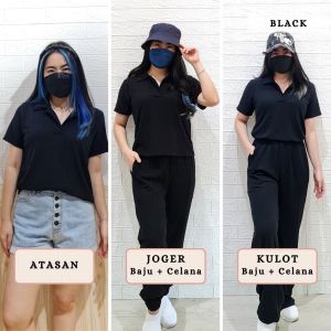 AUVESION Swift Collar Knit One Set 4400 | Polos Rib Stelan Rajut Premium