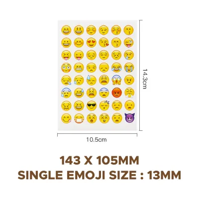 ♥ READY STOCK 现货 ♥ 48pcs Emoji sticker pack fashion stationery hand diary decoration emoji stickers