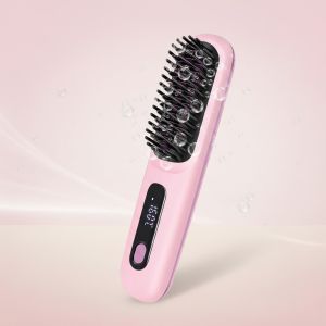 [50% OFF] Cordless Ionic Straightening Comb Mini Travel Comb Rechargeable Battery & Hair Care LED Display