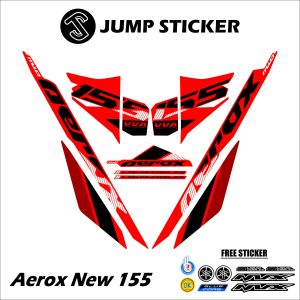 Stiker striping aerox conected - new grafis variasi 012