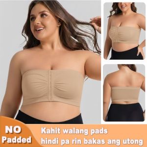 45-110kg plus size strapless bra back nonwire tube top chest wrap sports wireless paded Seamless bra