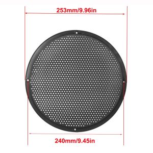 OURTOUR Plastic Audio Speaker Cover Black Circle Subwoofer Grill Guard 5/6/8/10 Inch Speaker Grill Mesh