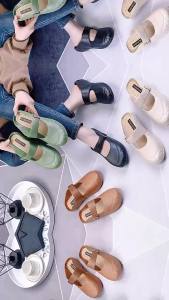 [Free Shipping] Open-Toe Slip-On Sandals For Women Suitable For Office Workers No-Heel Lazy Sandals For Outdoor Wear