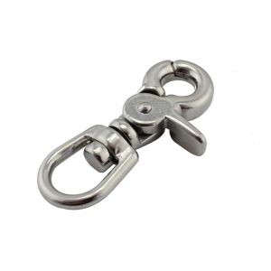 5 Pieces Stainless Steel 316 Swivel Spring Eye Snap Trigger Clip Hook 65mm Snap Hook for Outdoor Camping
