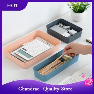 [Chandrae] กล่องเก็บของแบบรวมได้ถาดเก็บเครื่องสำอางตั้งโต๊ะที่เก็บเสื้อผ้าอุปกรณ์บนโต๊ะอาหารลิ้นชักพลาสติก