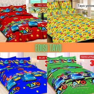 SPREI MURAH PROMO 180x200 SATU SET KARAKTER MOTIF HELLO KITTY BAHAN KATUN HALUS PREMIUM ANTI LUNTUR
