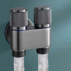 Dual Control Water Angle Valve Washing Machine Faucet Dedicated One In Two Out Three-Way 4-Point Triangular Valves