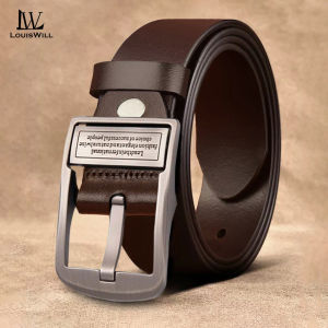 LouisWill เข็มขัดหนังแท้สำหรับเข็มขัดผู้ชายแฟชั่นเข็มขัดลำลองธุรกิจเข็มขัดแฟชั่นเข็มขัดเข็มขัดปรับได้ความยาวแบบเข็มลำลองง่ายทนต่อการสึกหรอเข็มขัดเข็มขัดดูดีเรียบง่าย