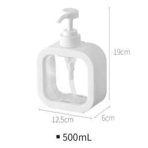 FF Botol Refill Sabun Cair Mandi Cuci Tangan 500ml Dispenser Sabun Kamar Mandi Transparan 300ml Botol Plastik Press 🌹COD