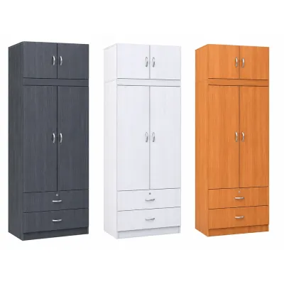 Living Mall LONDON Mix & Match 2/3 Doors Solid Plywood Wardrobe with Soft Closing Hinges Door