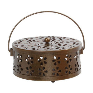 Magnetic Portable Repellent Box with Cover Camping Mosquito Coil Tray Windproof Repellent Incense Coil Burner for Indoor Outdoor