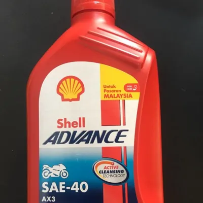 Minyak Moto shell Original 100% Shell ax3 ax7 10W-40 4t shell advance power shell advance long ride y15 4t shell ax5