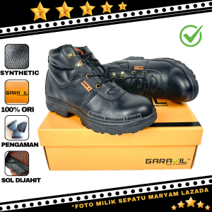 GARAVIL Sepatu Safety Terbaru Ujung Besi Semi Boots Tali Sepatu Kitchen Pria Wanita Sepatu Septi COD