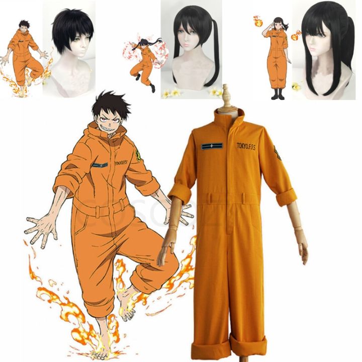 Shinra Kusakabe Cosplay Costume Anime Enn Enn No Shouboutai Fire Force ...