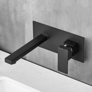 VOYUE Wall Mounted Bathroom Faucet and Cold Water Single Handle Bathroom Wash Sink Faucet Quality Stainless Steel Basin Faucet Bathroom