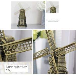 Mô hình Cối Xay Gió Hà Lan Bằng Kim Loại Xoay Được Cánh