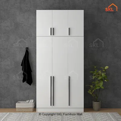 CICI 3X8FT 6 DOORS WARDROBE WITH SHELF / almari baju /kabinet baju / almari baju budak /wardrobe clothes