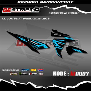 Striping Variasi Motor Vario 125/150 Led Motif Balap keren Semi Full Kode LA0887
