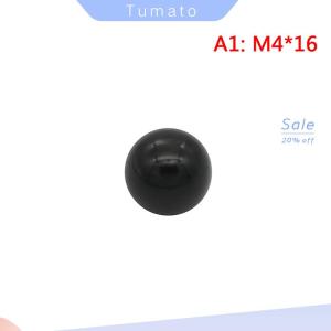 Tumato Black plastic M4 M5 M6 M8 M10 M12 thread ball shaped head clamping nuts knob