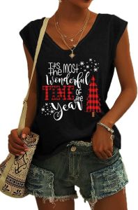 Langwyqu Womens blouse with cap sleeves T Shirt Casual Loose Basic Shirt Vest