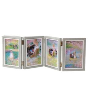 FOUNDTWO Sáng Tạo Khung ảnh Bản lề gập được Hình chữ nhật Đôi/Ba Khung gấp kết hợp Đơn giản hiện đại Liên kết 2/3/4/5 Khung ảnh chân dung Quà Tặng