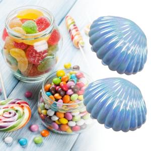 10pcs Elegant Colorful Shell Candy Boxes with Vacuum Plating Organizers for Baby Showers and Party Decorations