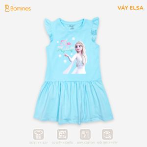Váy cho bé gái Elsa Anna Bomines Đầm hè cotton tay cánh tiên cho bé 3-12 tuổi khoảng 13-36kg DTNCANHTIENELSANHIEUHINH