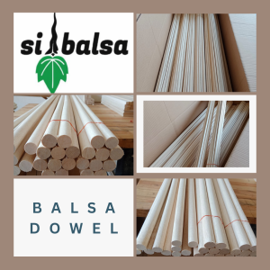 Dowel Kayu Balsa bulat buat Maket Sipil Craft Pesawat RC Model