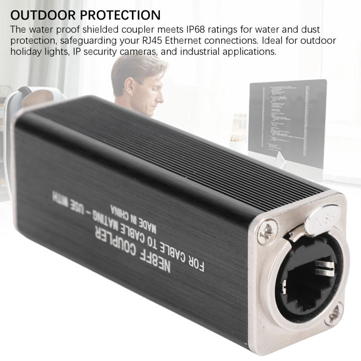 Docooler RJ45 Coupler mạ Vàng IP68 chống nước Ethernet Coupler Đầu nối ...