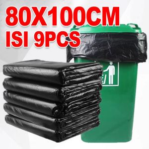 Kantong Sampah 80x100 cm 9 Pcs / Plastik Sampah / Trash Bag Hitam Premium HDPE Anti Sobek