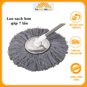 Bông lau nhà tròn xoay 360 độ Bông cotton thay thế siêu thấm hút - Bông tăm
