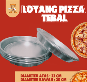 LOYANG PIZZA TEBAL 22 CM ALUMINIUM