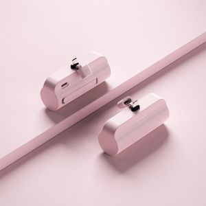 TUGE Mini Powerbank 5000 Mah Power Bank Kapsul Type C Lightning Portable Powerbank iPhone Fast Charging 2 Output Travel Size