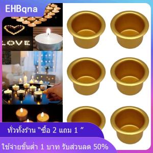 [COD] EHBqna KITCHEN 10ชิ้นถ้วยเทียนทรงกลมขนาดเล็กสีทองเงินแบบทำมือที่วางถาดที่ใส่อุปกรณ์เสริมอะลูมิเนียมตกแต่งงานปาร์ตี้ที่บ้าน