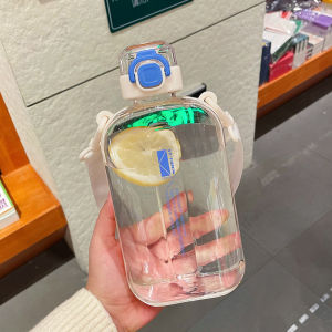 Summer plastic cup portable large-capacity for sports and outdoor activities direct-drinking plastic water bottle stylish fitness cup