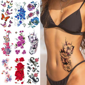 Big Large size Full Back Chest Tattoo Large Tattoo Stickers Fish Wolf Tiger Dragon Waterproof Temporary Flash Tattoos temporary body tattoo for men women