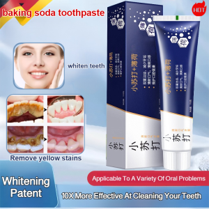 Douyins hot mint baking soda toothpaste reduces yellow stains freshens breath maintains gums whitens teeth removes tartar in 7 days household toothpaste