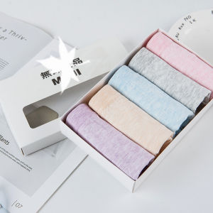 Set 5 Quần Lót Nữ Cotton- Quần Lót Muji Muối Tiêu Set 5 Quần