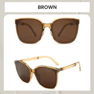 Berrybarton Kacamata Hitam Lipat Anti UV400 Outdoor Sunglasses Kacamata Kotak Lensa Nylon Coating Pria Wanita SL 890