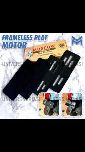 FRAMELESSPLATE DUDUKAN PLAT NOMOR UNIVERSAL FRAMELESS PLAT NOMOR 1 SET MOTOR ( CLEAN LOOK ) PLAT VARIASI DEPAN BELAKANG NOMOR MOTOR cbr fino fazzio beat nmax aerox adv lexi fino mio vixion ORIGINAL BRAND MOSCOW